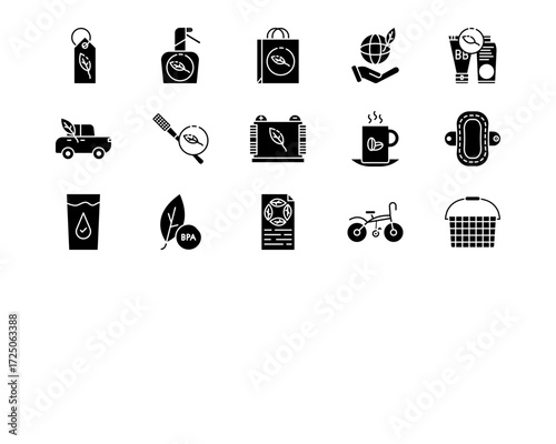 Ecological Products Line Vector Icons