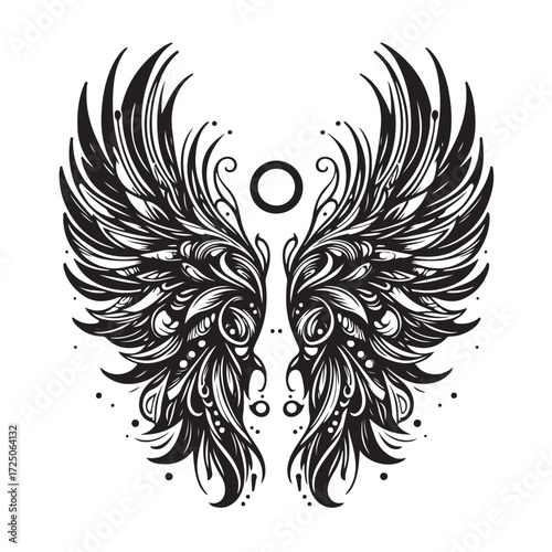 Angel Wings Vector | Decorative Wing Illustration Set”