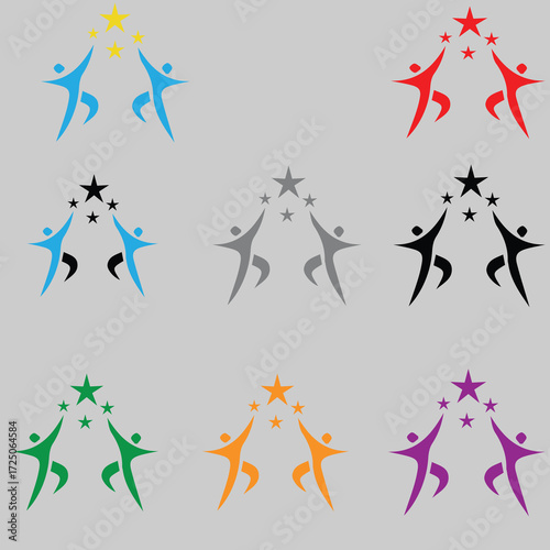 logo ,icon, vector, people, silhouette, sport, symbol, illustration, set, fitness, dance, woman, body, design, yoga, family, person, logo, sign, art, group, drawing, collection, cartoon, pattern, danc