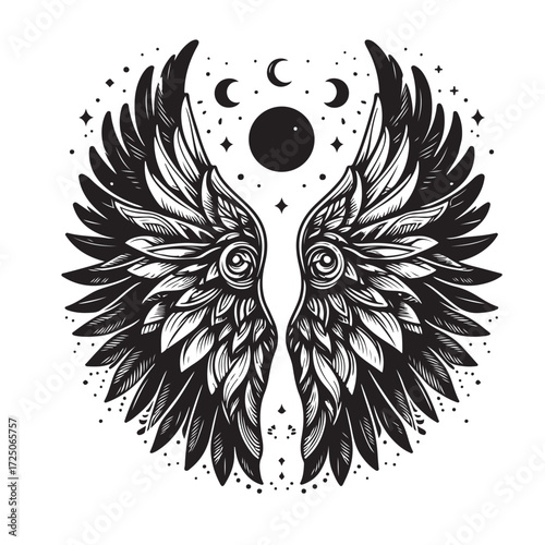 Angel Wings Vector | Decorative Wing Illustration Set”