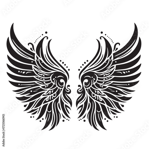 Angel Wings Vector | Decorative Wing Illustration Set”