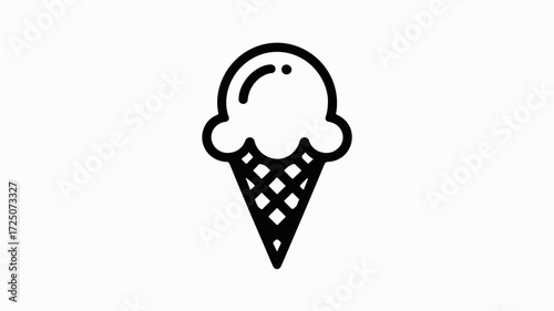 Enjoy a delicious scoop of ice cream with this scalable graphic, perfect for menus, summer promotions, or dessert-themed designs with a sweet treat icon