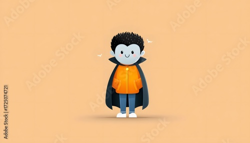 Cute Dracula illustration flat design