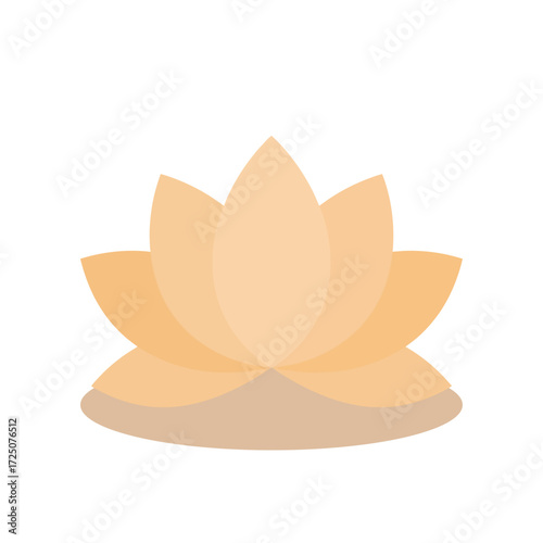 Elegant Lotus Flower Illustration in Soft Pastel Colors Symbol of Purity and Enlightenment.