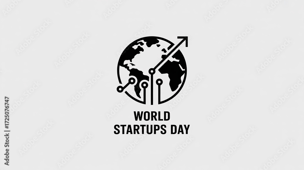Obraz premium World startups day global business growth technology and innovation vector design template graphic