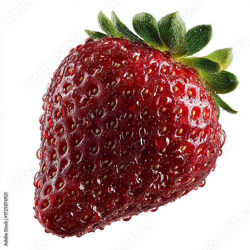 red strawberry isolated on white background