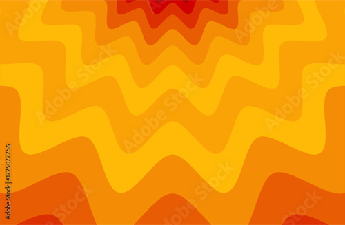 A seamless vector pattern featuring abstract afternoon sun waves. A background with colorful wavy lines. A fun texture for surface design, wallpaper, wrapping paper, and textiles.