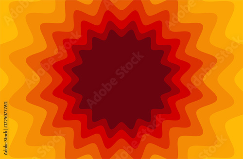 A seamless vector pattern featuring abstract afternoon sun waves. A background with colorful wavy lines. A fun texture for surface design, wallpaper, wrapping paper, and textiles.