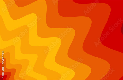 A seamless vector pattern featuring abstract afternoon sun waves. A background with colorful wavy lines. A fun texture for surface design, wallpaper, wrapping paper, and textiles.