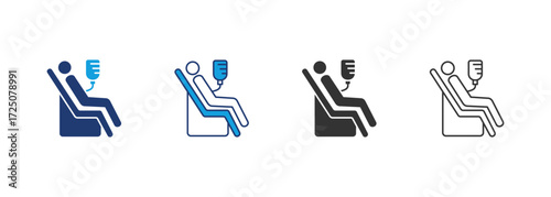 Blood Transfusion Icon Set Multiple Style Collection