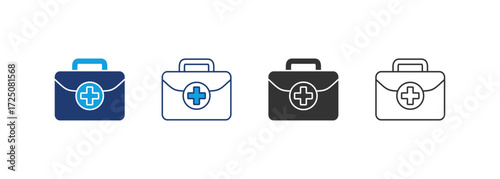Medical Kit Icon Set Multiple Style Collection
