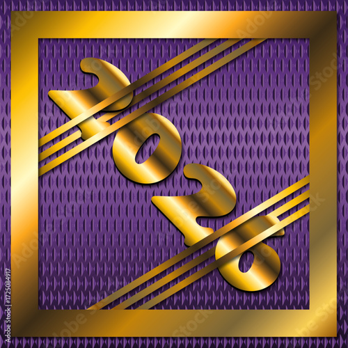 Gold Lila Rahmen 2026