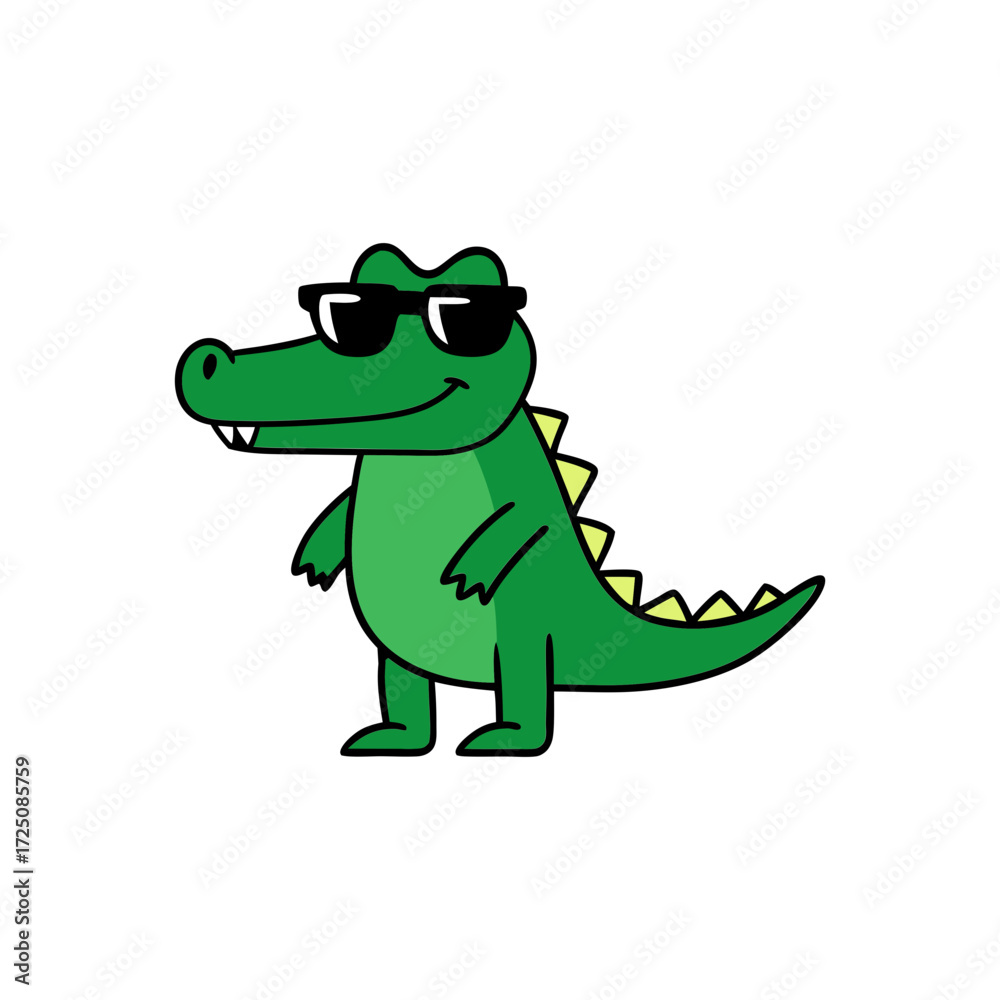 Naklejka premium cartoon crocodile cartoon