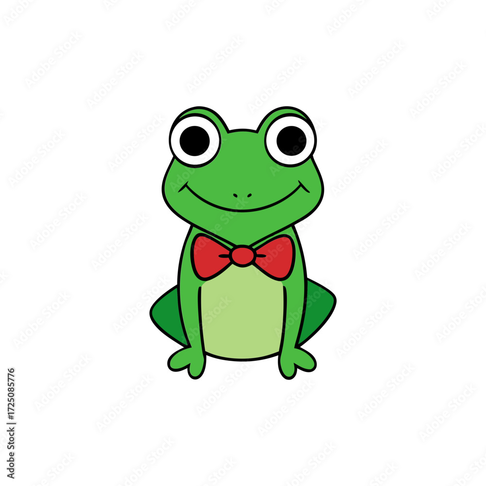 Fototapeta premium green frog on white background