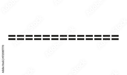 Simple black horizontal line divider with repeating rectangular shapes