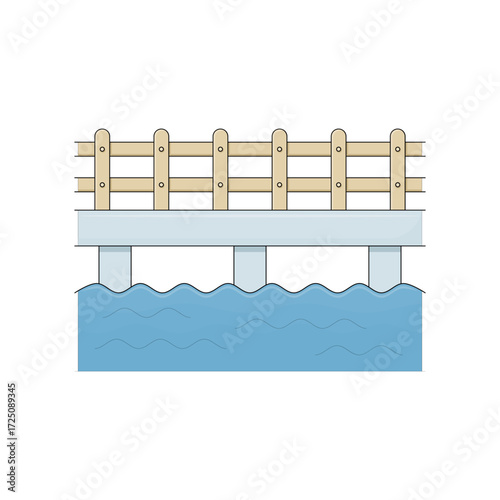 bridge. infrastructure. architecture. vector illustration