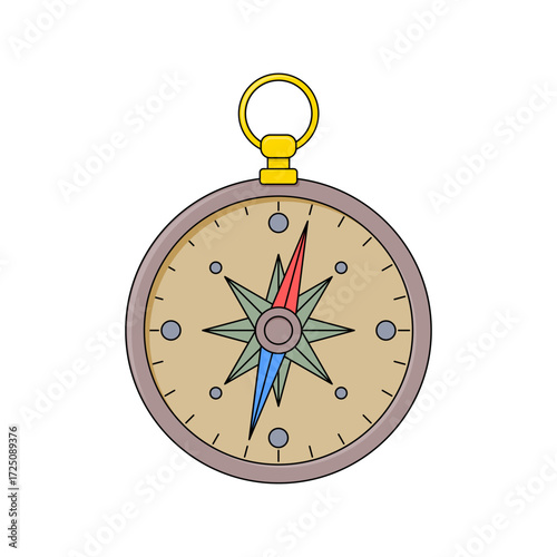 Compass. Adventure theme. Travel. Vector illustration