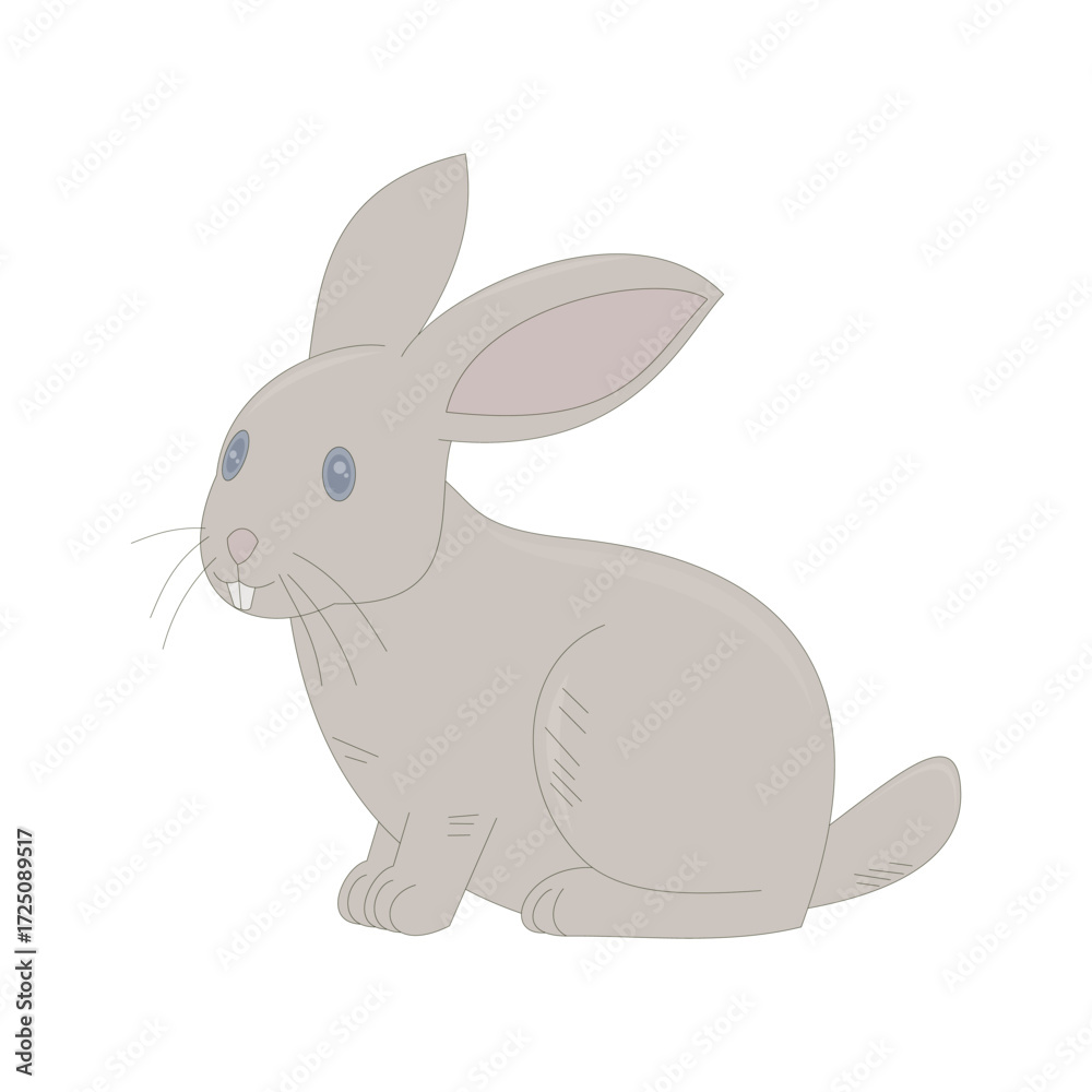 Obraz premium brown rabbit. animal theme. vector illustration