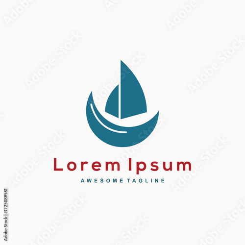 Logo boat template design