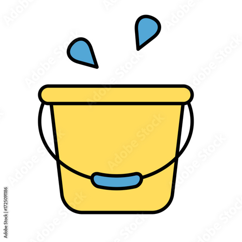 
An illustration of a colored cleaning product icon on a white background
