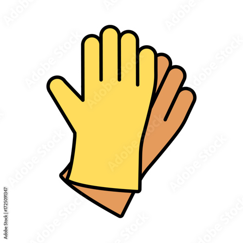 
An illustration of a colored cleaning product icon on a white background