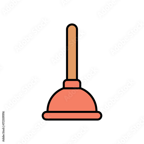 
An illustration of a colored cleaning product icon on a white background