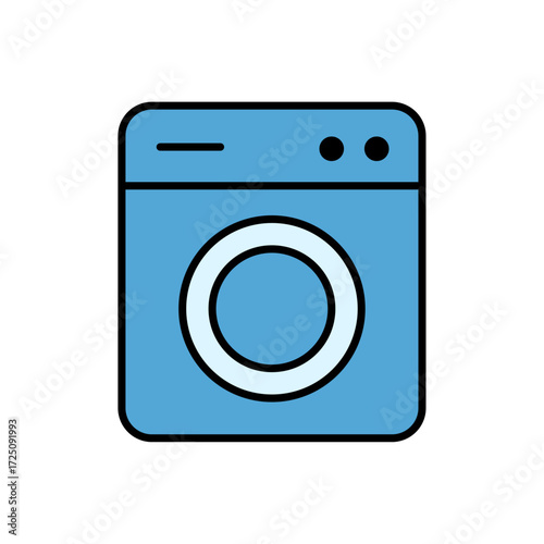 
An illustration of a colored cleaning product icon on a white background