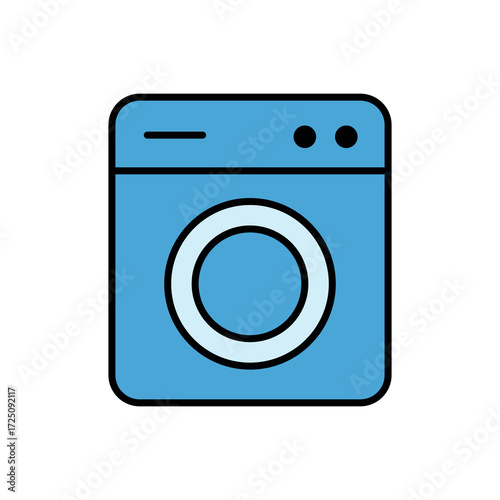 
An illustration of a colored cleaning product icon on a white background