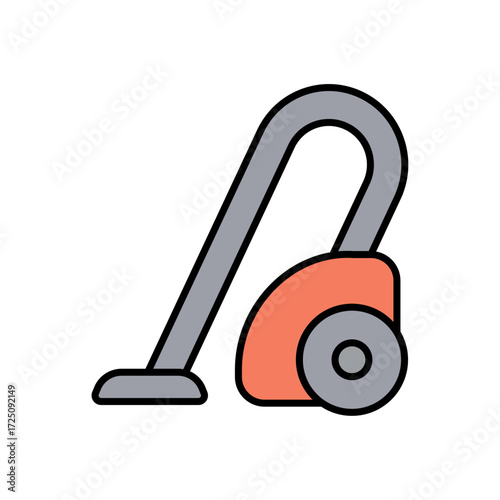 
An illustration of a colored cleaning product icon on a white background