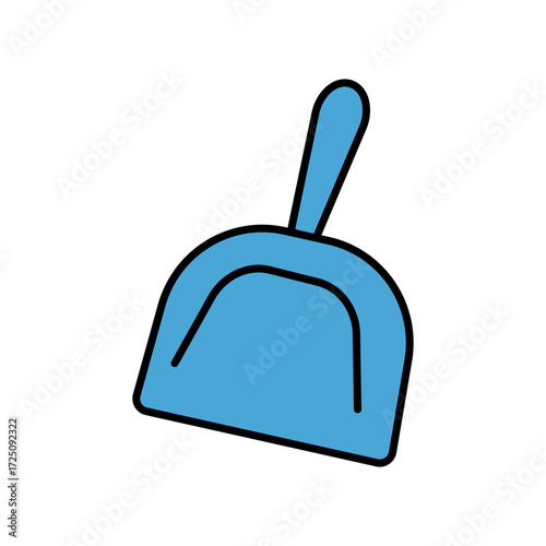 
An illustration of a colored cleaning product icon on a white background
