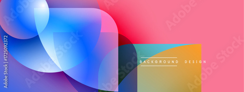 Abstract fluid shapes blend vibrant colors. Gradient transitions create dynamic visual effect. Modern design element for backgrounds.