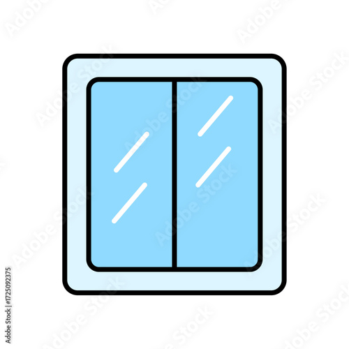 
An illustration of a colored cleaning product icon on a white background