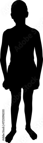 Silhouette of a young boy