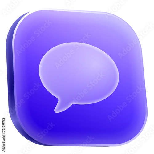 Speech chat bubble 3D icon
