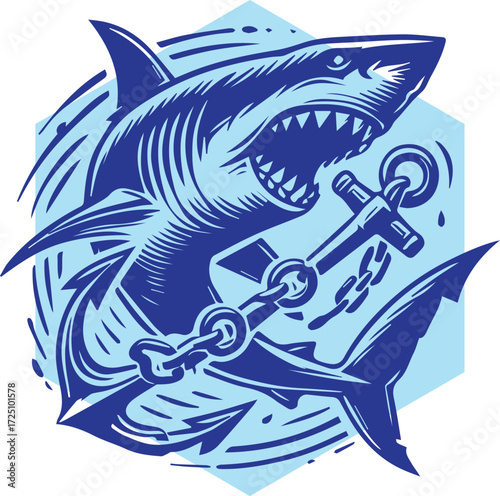 Fierce Shark with Sea Anchor