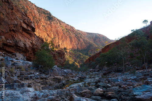 Sunrise in the mountains of Ormiston Gorge
