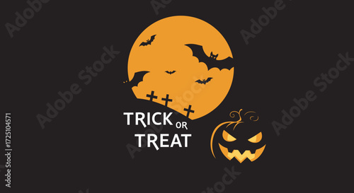 halloween card with pumpkin