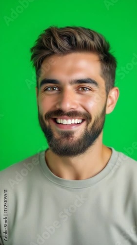 Happy man smiling