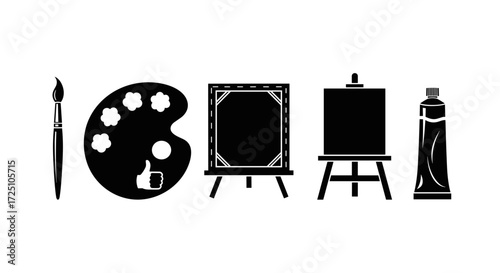 Painting tools and equipment for artist and art student