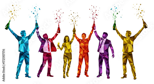 Group of business people celebrating success