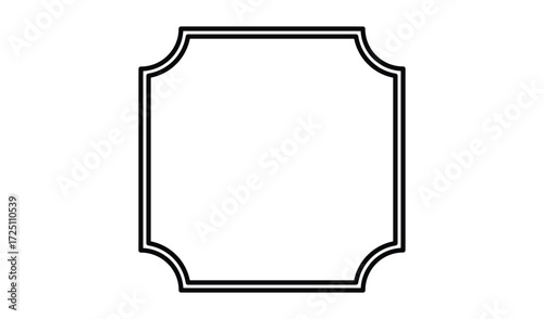 Elegant decorative frame with rounded corners and double outline