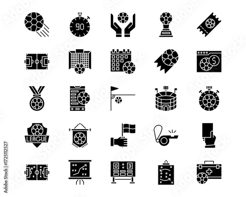 Soccer Line Vector Icons
