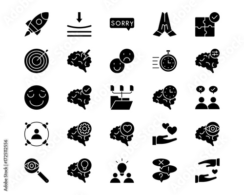 Life Skills Line Vector Icons