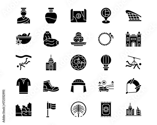 Dubai Line Vector Icons