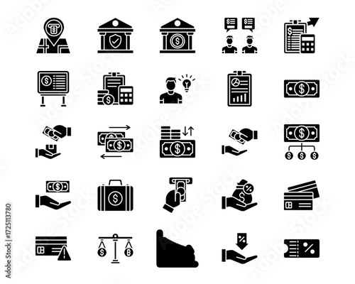 Finance and Money Line Vector Icons