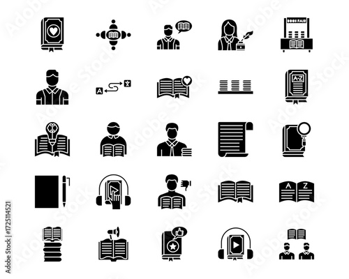 Literature Line Vector Icons