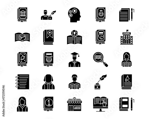 Literature Line Vector Icons