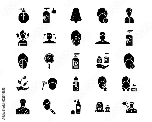 Skincare Line Vector Icons