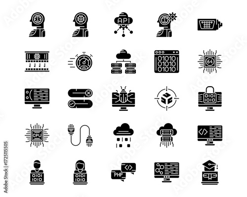 Computer Science Line Vector Icons