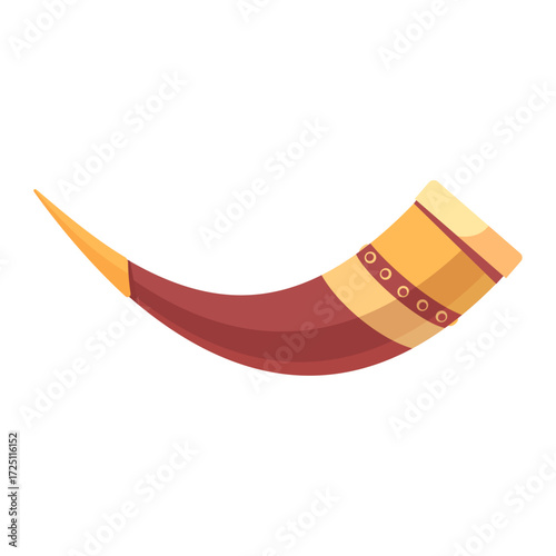 Elegant Ram Horn Shofar Traditional Jewish Symbol for High Holidays Celebration